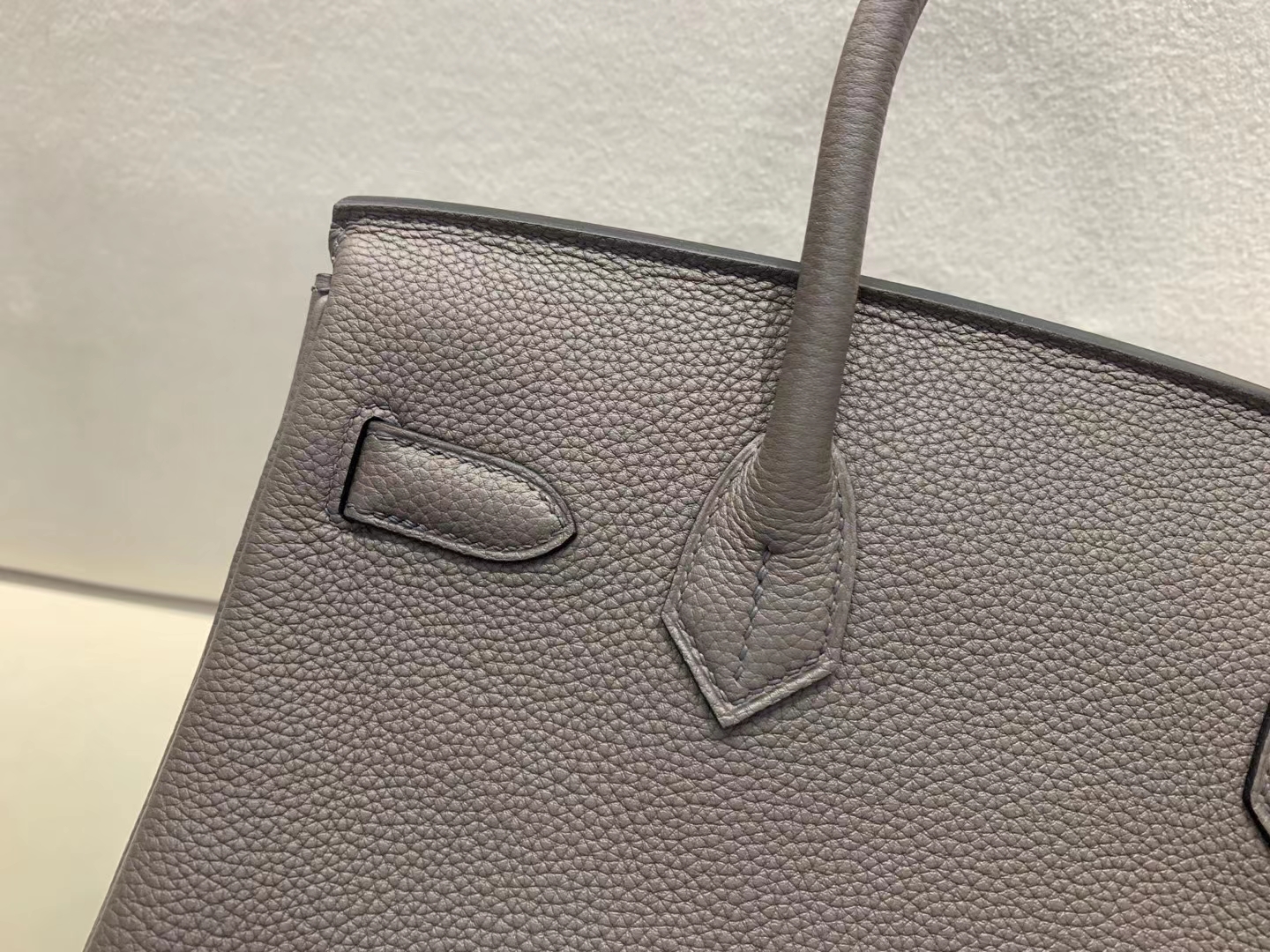 Hermès（爱马仕）birkin 铂金包 法国togo 8F 锡器灰 30cm 顶级纯手工