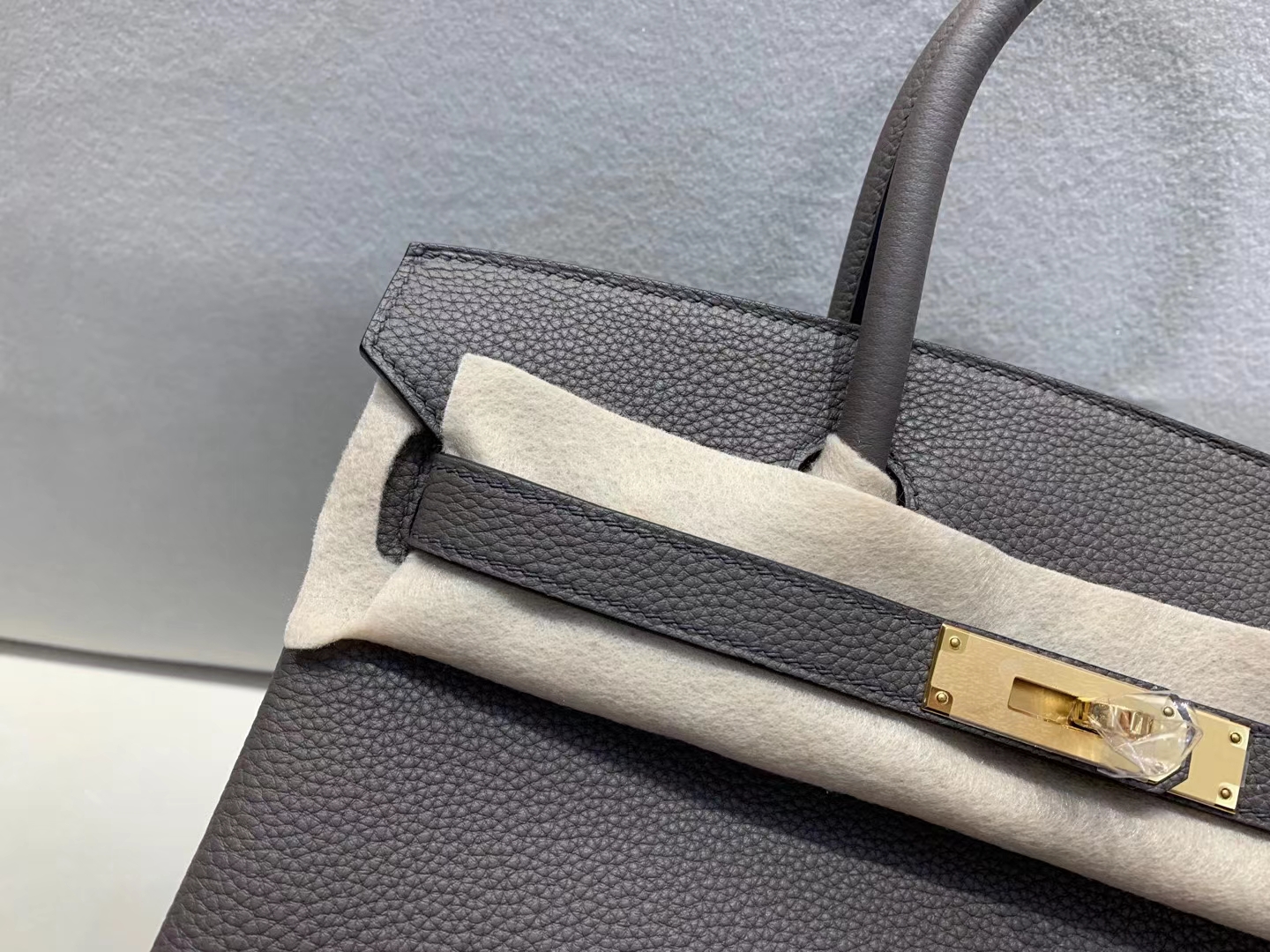 Hermès（爱马仕）birkin 铂金包 法国togo 8F 锡器灰 30cm 顶级纯手工