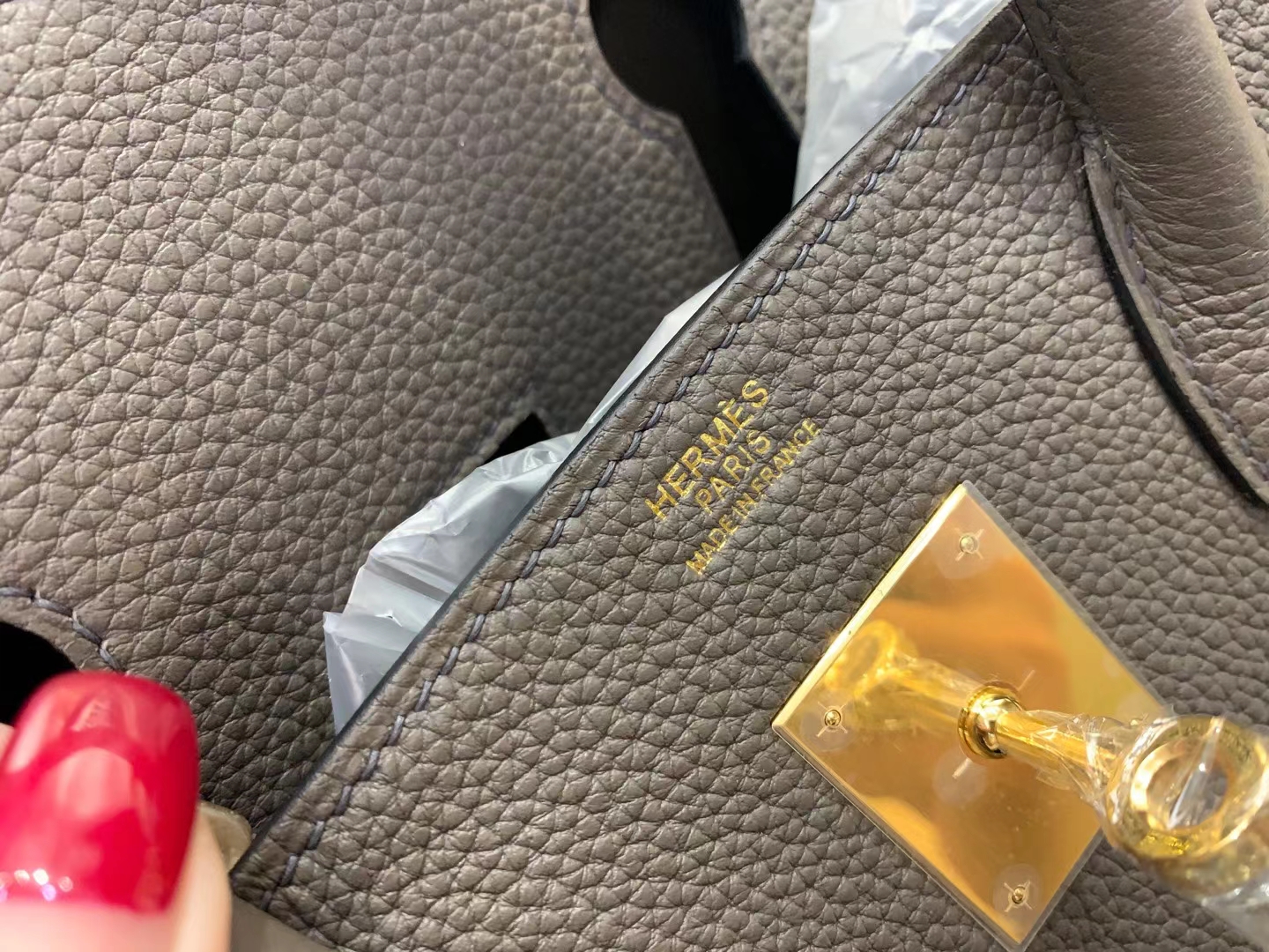 Hermès（爱马仕）birkin 铂金包 法国togo 8F 锡器灰 30cm 顶级纯手工
