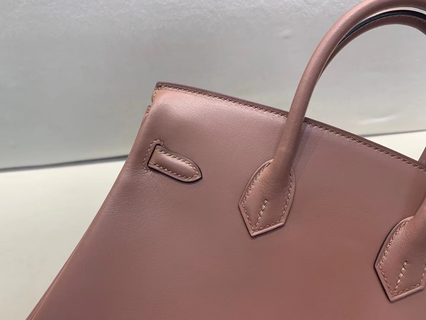 Hermès（爱马仕）Birkin 铂金包  jonathan皮 D0 藕粉色 金扣 顶级纯手工 25cm 现货