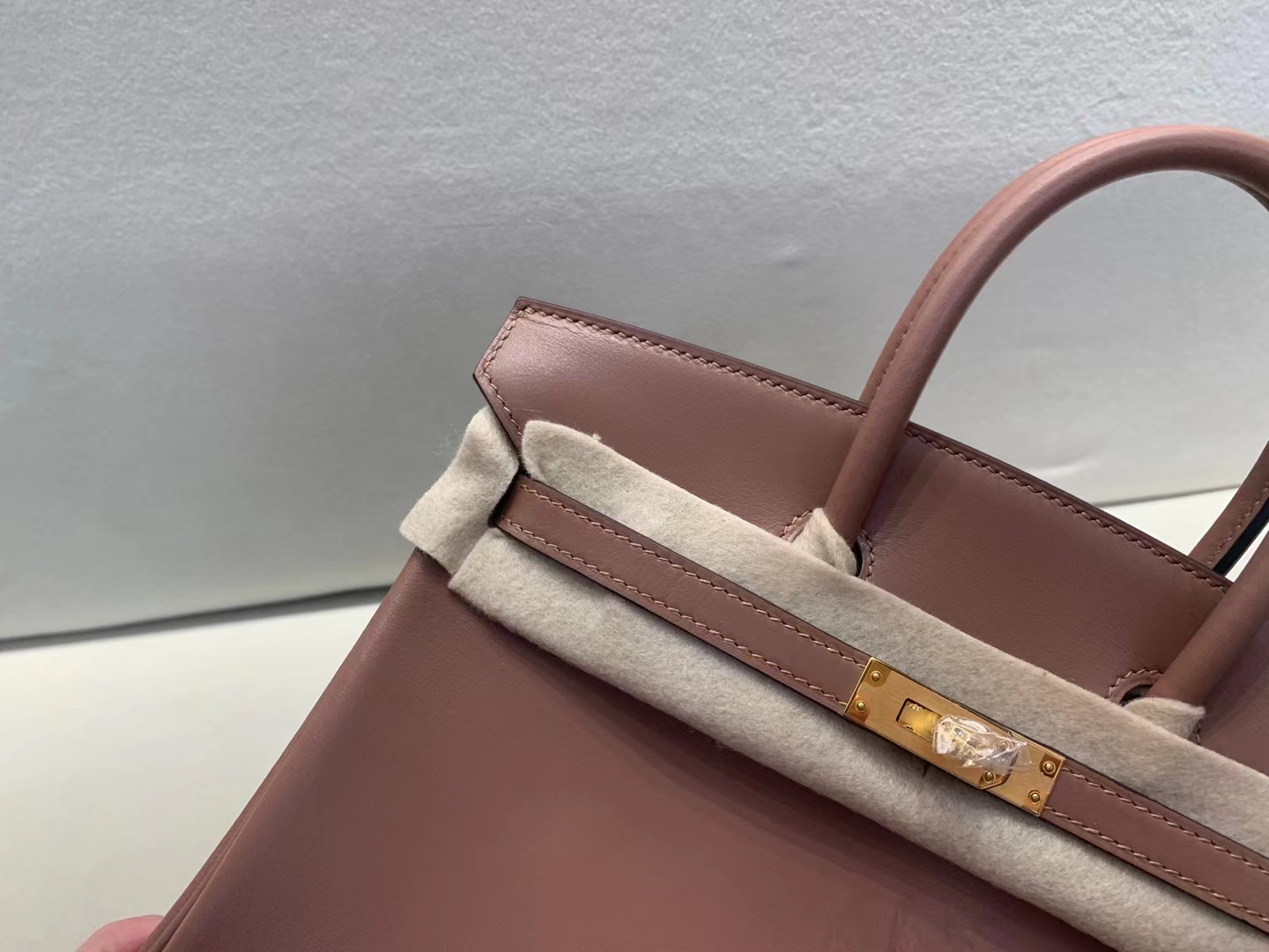 Hermès（爱马仕）Birkin 铂金包  jonathan皮 D0 藕粉色 金扣 顶级纯手工 25cm 现货