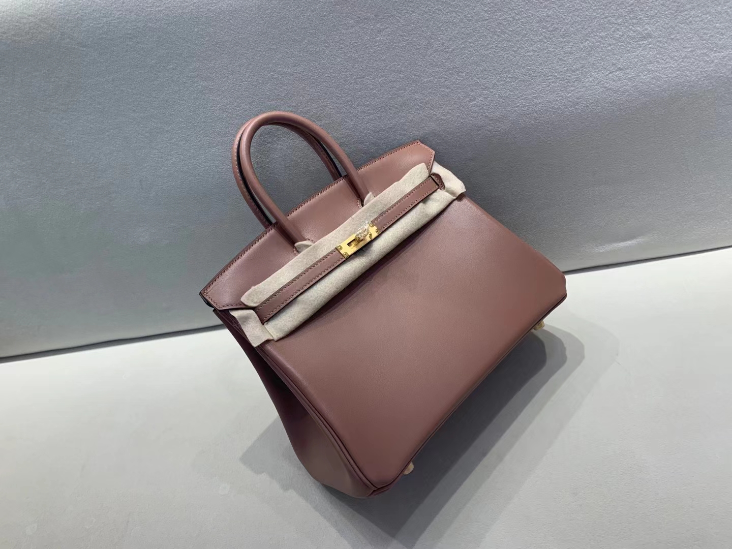 Hermès（爱马仕）Birkin 铂金包  jonathan皮 D0 藕粉色 金扣 顶级纯手工 25cm 现货