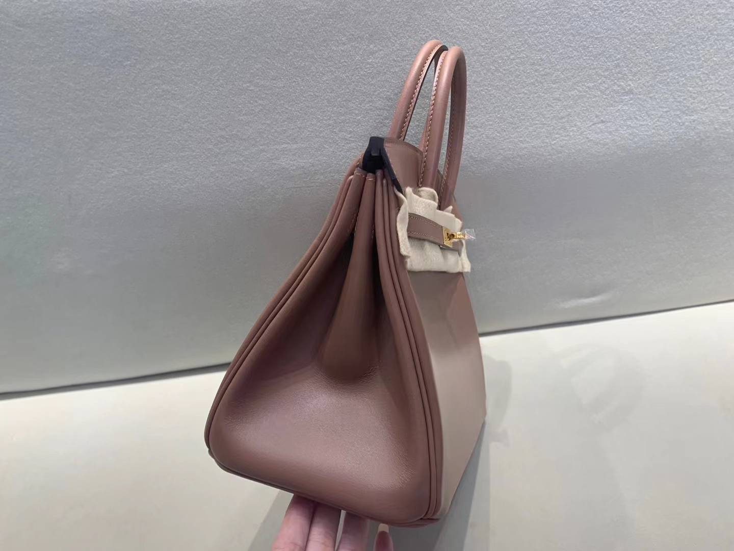 Hermès（爱马仕）Birkin 铂金包  jonathan皮 D0 藕粉色 金扣 顶级纯手工 25cm 现货
