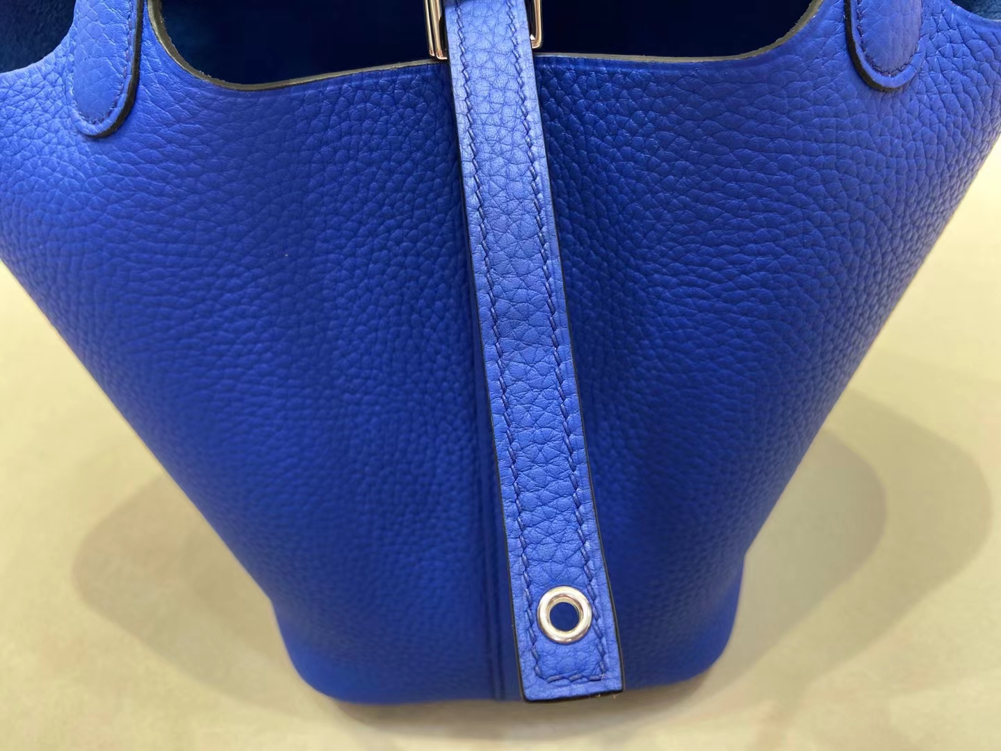 Hermès（爱马仕）Picotin 菜篮子 TC皮 i7 琉璃蓝 18cm 银扣 顶级纯手工