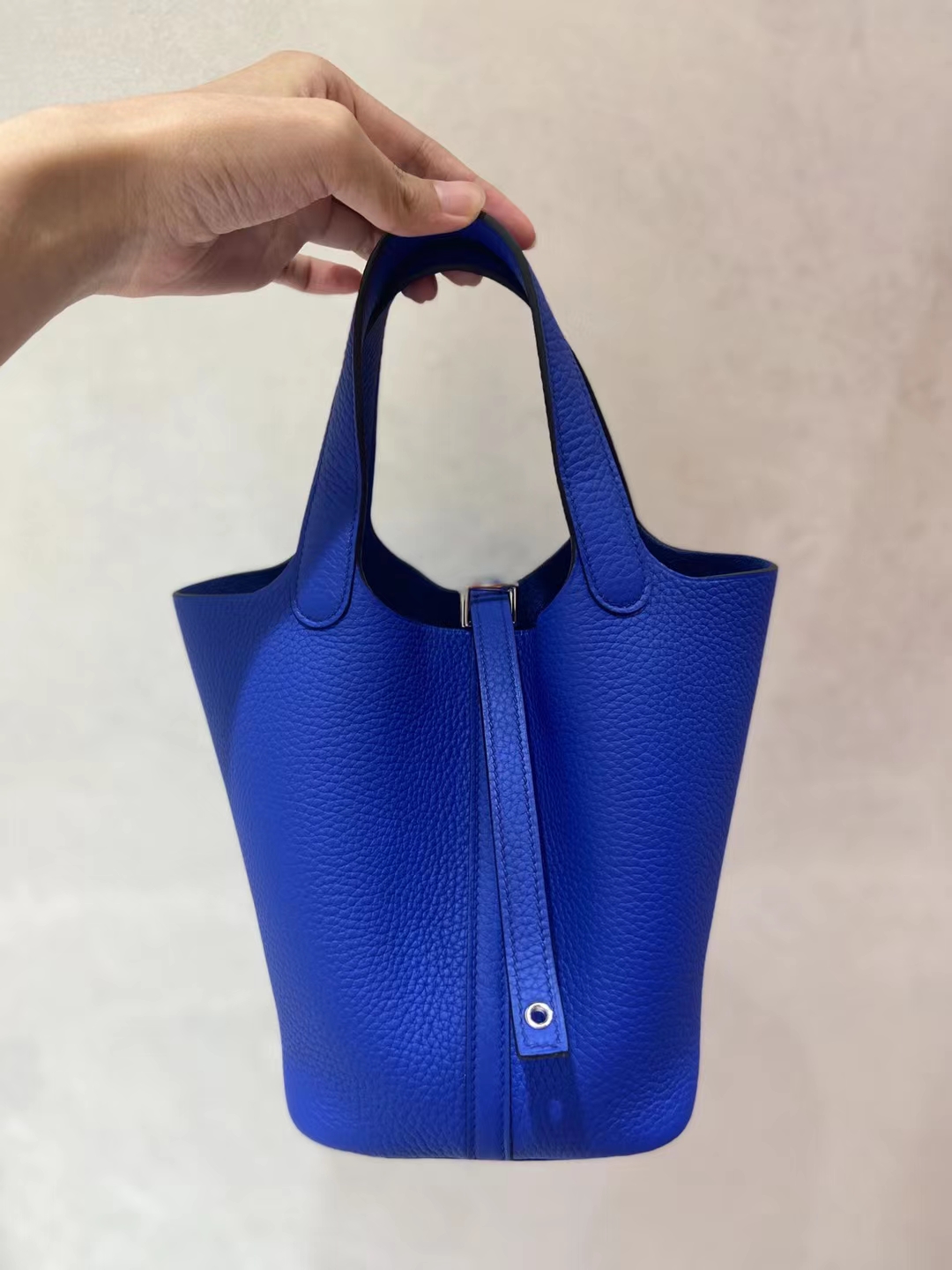 Hermès（爱马仕）Picotin 菜篮子 TC皮 i7 琉璃蓝 18cm 银扣 顶级纯手工