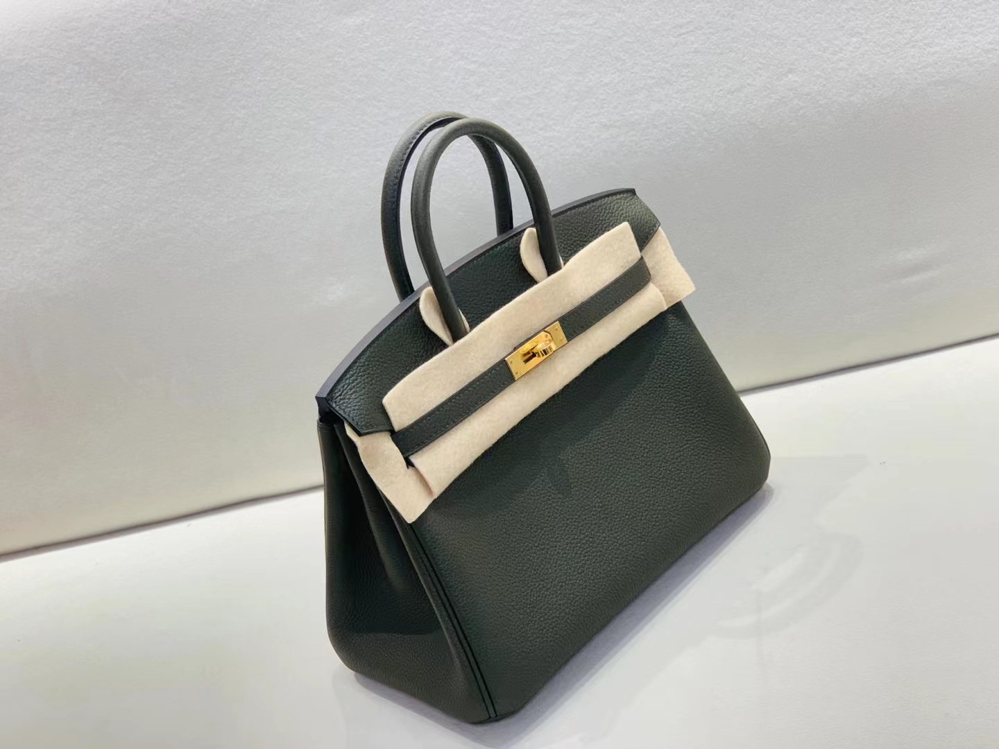 Hermès（爱马仕）Birkin 铂金包 法国 togo G8 丛林绿 金扣 25cm 顶级纯手工