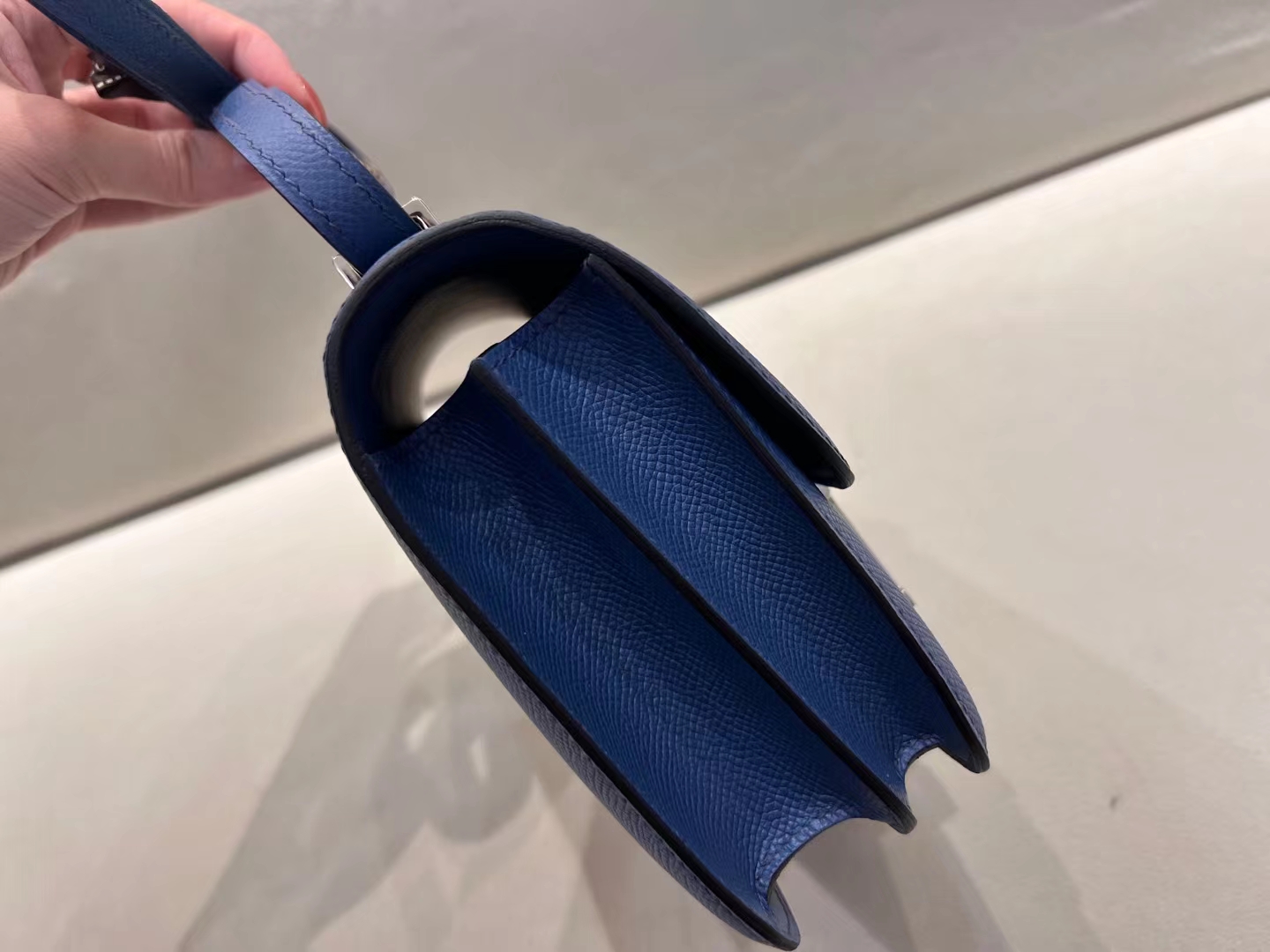 Hermès（爱马仕）Constance 康斯坦斯 epsom 玛瑙蓝 珐琅扣 18cm 顶级纯手工