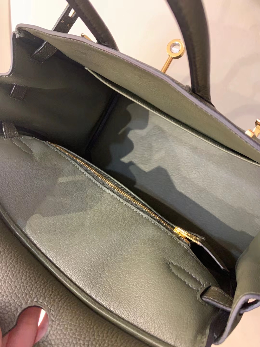 Hermès（爱马仕）Birkin 铂金包 法国 togo G8 丛林绿 金扣 25cm 顶级纯手工