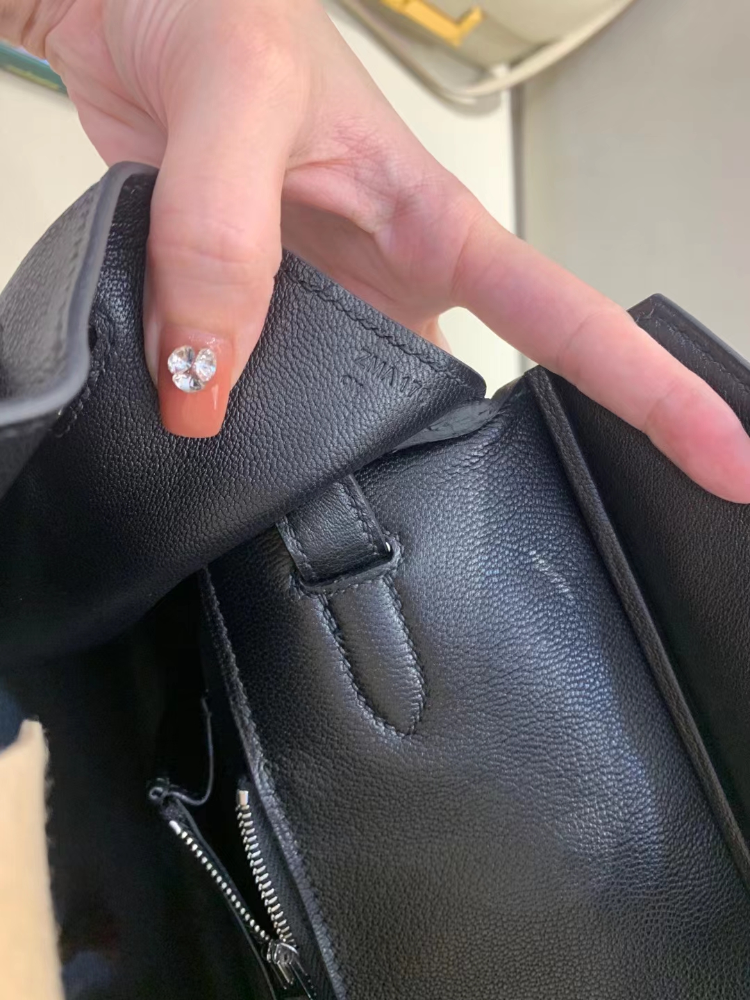 Hermès（爱马仕）Birkin 铂金包 帆布 拼 swift 黑色 银扣 35cm