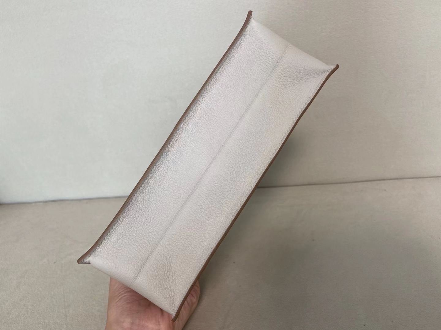 Hermès（爱马仕）Kelly danse 跳舞包 evercolor 80 珍珠灰 金扣 22cm 顶级纯手工