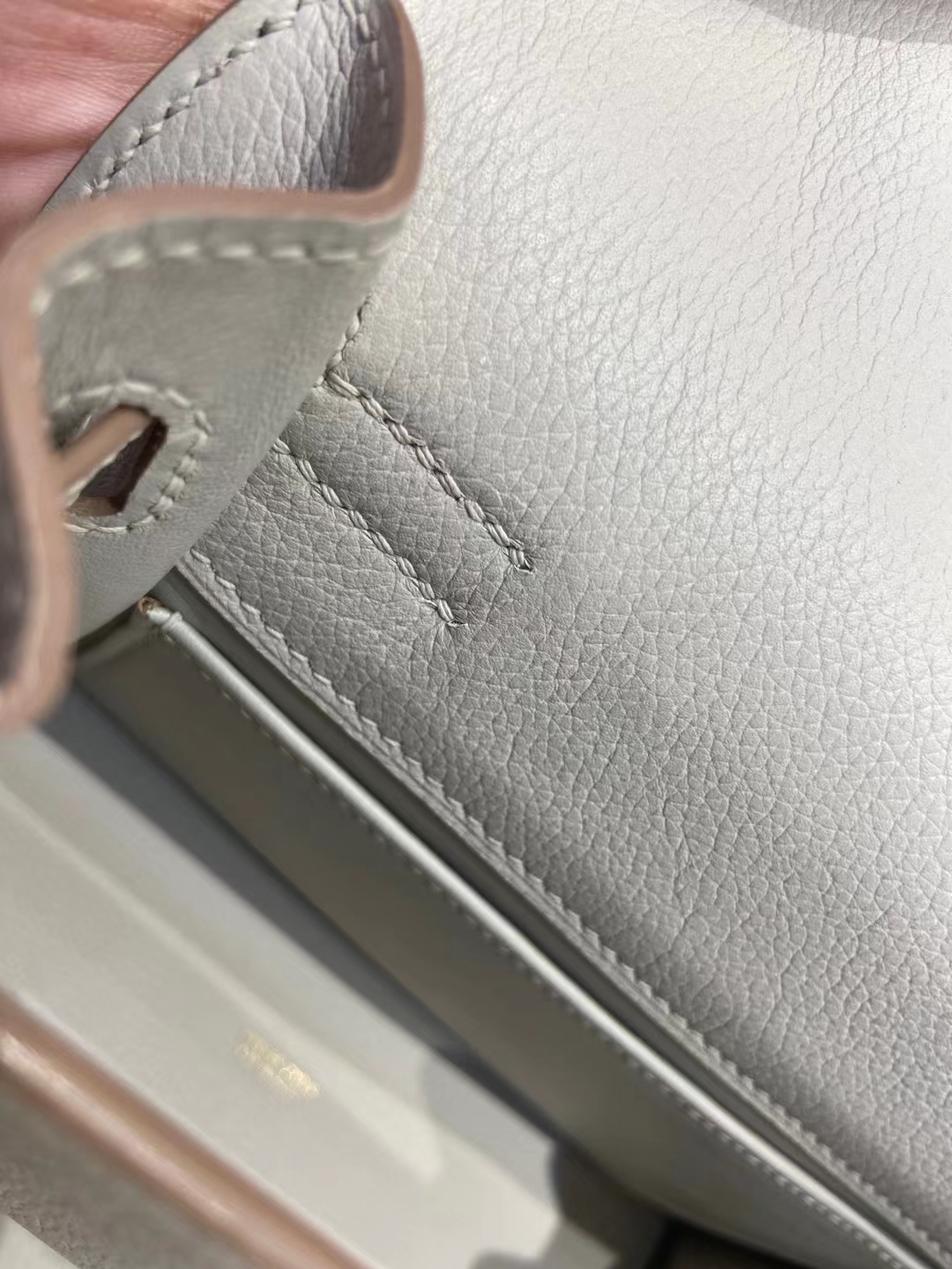 Hermès（爱马仕）Kelly danse 跳舞包 evercolor 80 珍珠灰 金扣 22cm 顶级纯手工
